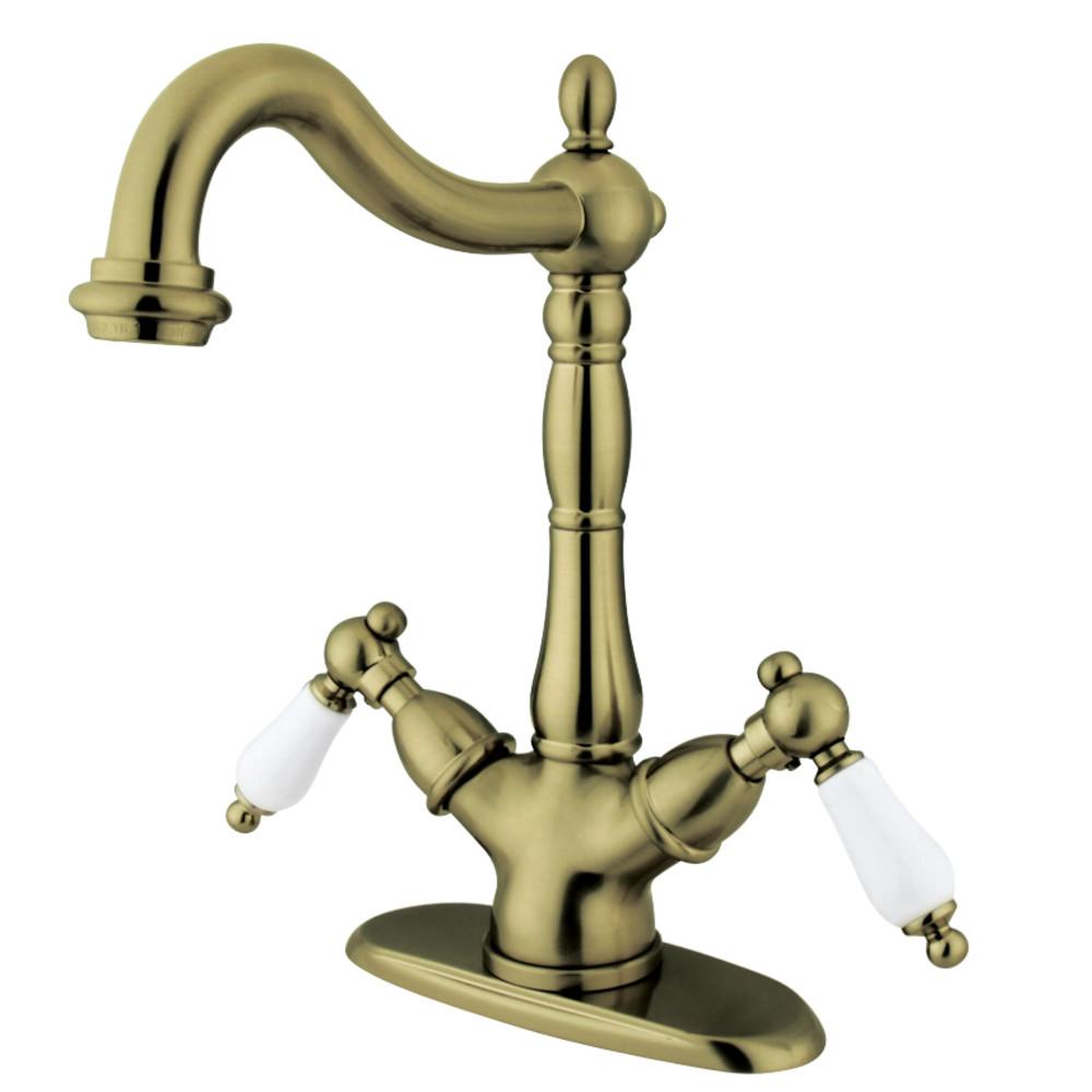 Kingston Brass Heritage Deck Mount 2-Handle Vessel Sink Faucet