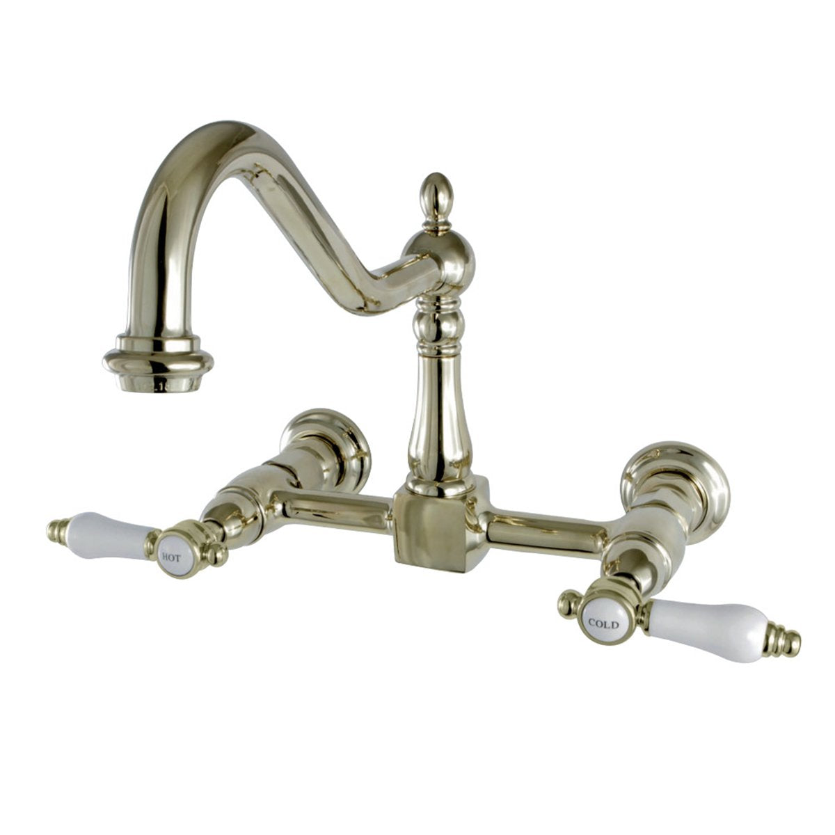 Kingston Brass Bel-Air 8-Inch Centerset Wall Mount Kitchen Faucet