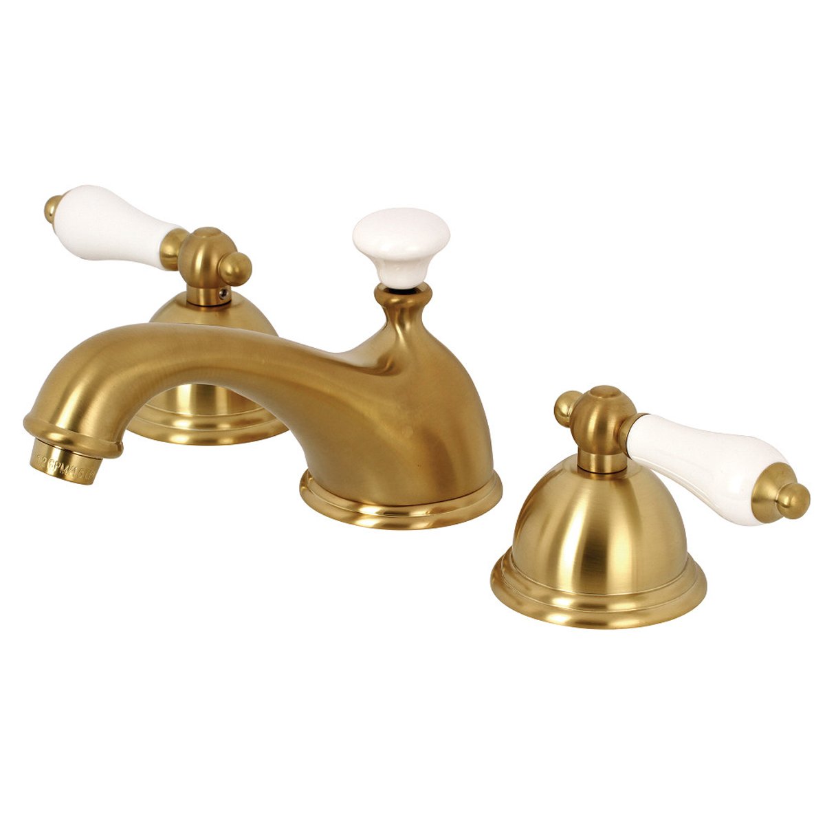 Kingston Brass Restoration Deck Mount 8-Inch Widespread Bathroom Faucet