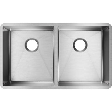Elkay Crosstown Stainless Steel 31-1/2" x 18-1/2" x 9", Equal Double Bowl Undermount Sink-DirectSinks