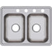 Elkay Dayton Stainless Steel 25" x 19" x 6-5/16", Equal Double Bowl Drop-in Sink-DirectSinks