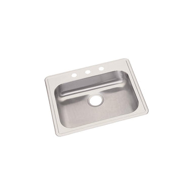 Elkay Dayton Stainless Steel 25" x 21-1/4" x 5-3/8", Single Bowl Drop-in Sink-DirectSinks
