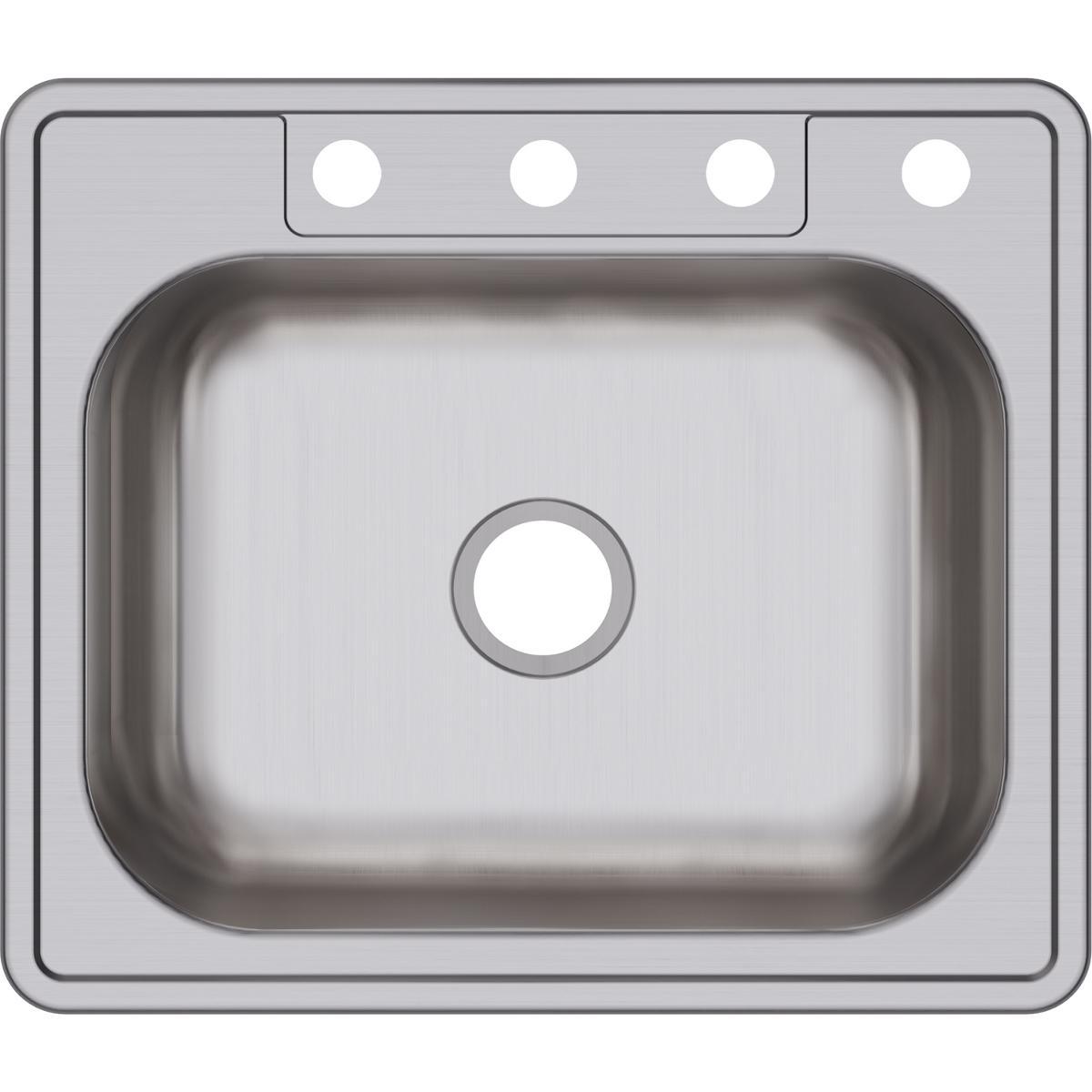 Elkay Dayton Stainless Steel 25" x 21-1/4" x 6-9/16", Single Bowl Drop-in Sink-DirectSinks