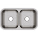 Elkay Dayton Stainless Steel 31-3/4" x 18-1/4" x 8", Equal Double Bowl Undermount Sink-DirectSinks