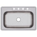 Elkay Dayton Stainless Steel 33" x 22" x 8-1/16", Single Bowl Drop-in Sink-DirectSinks