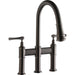 Elkay Explore Three Hole Bridge Faucet with Pull-down Spray and Lever Handles-DirectSinks