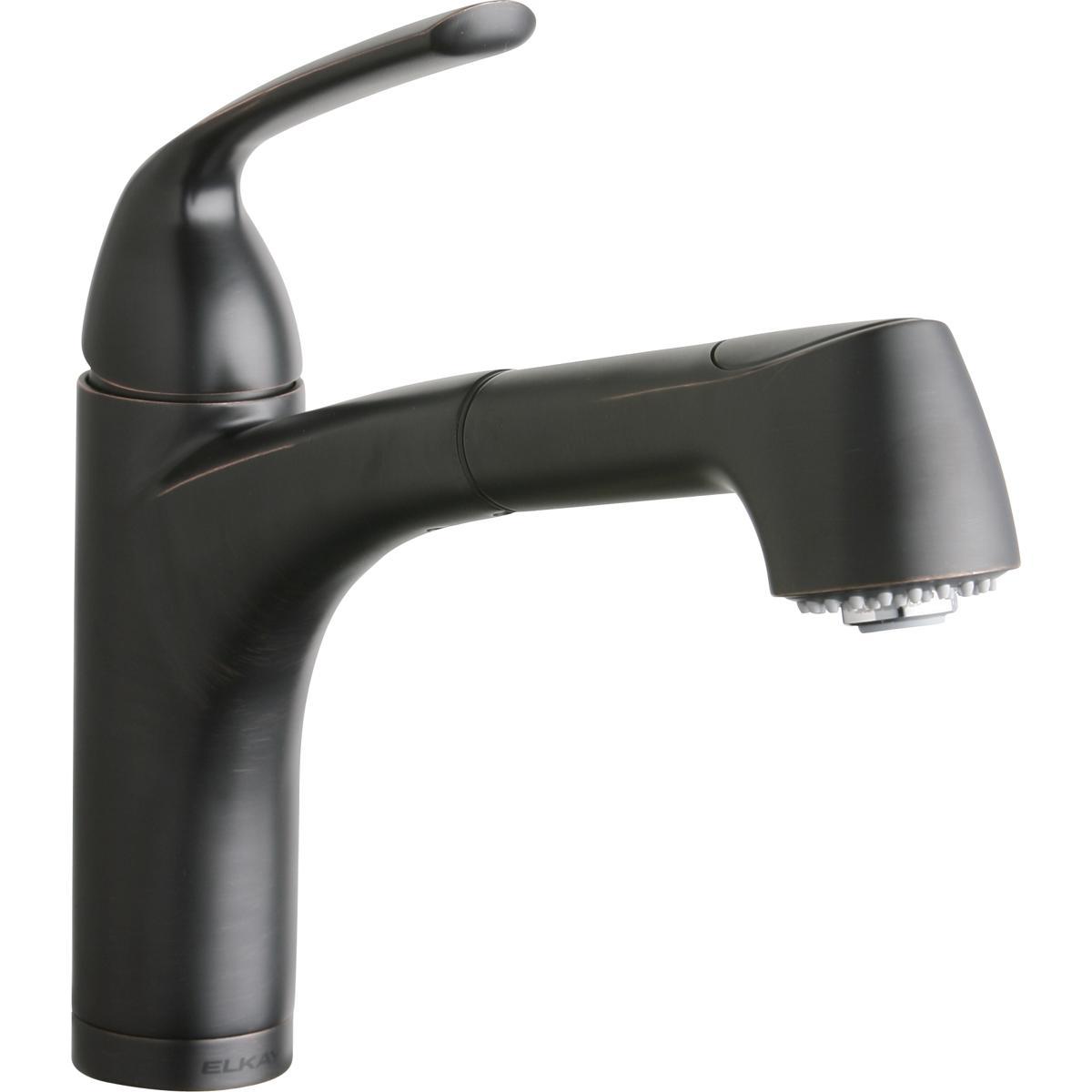 Elkay Gourmet Single Hole Bar Faucet Pull-out Spray and Lever Handle-DirectSinks