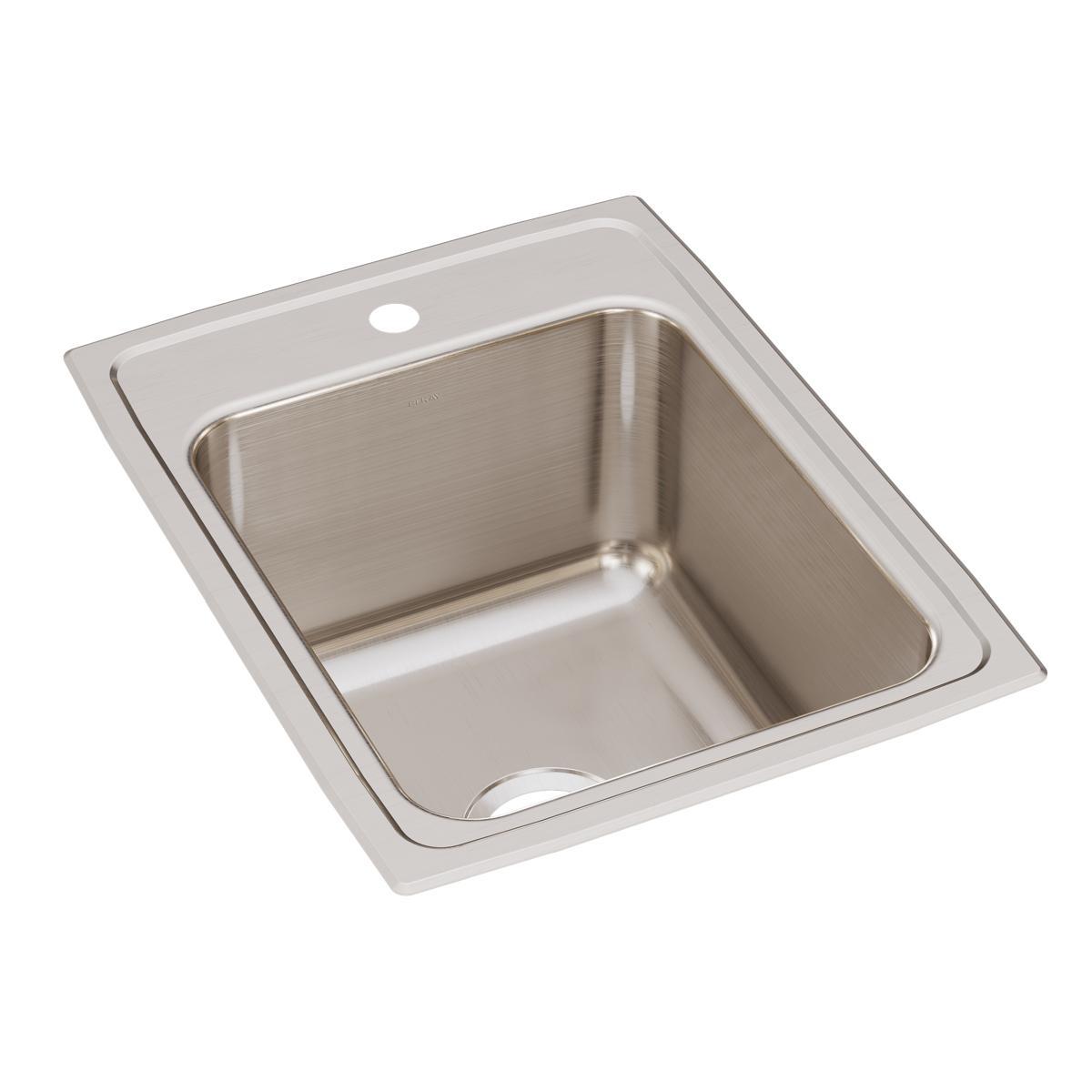 Elkay Lustertone Classic Stainless Steel 17" x 22" x 10-1/8", Single Bowl Drop-in Sink-DirectSinks