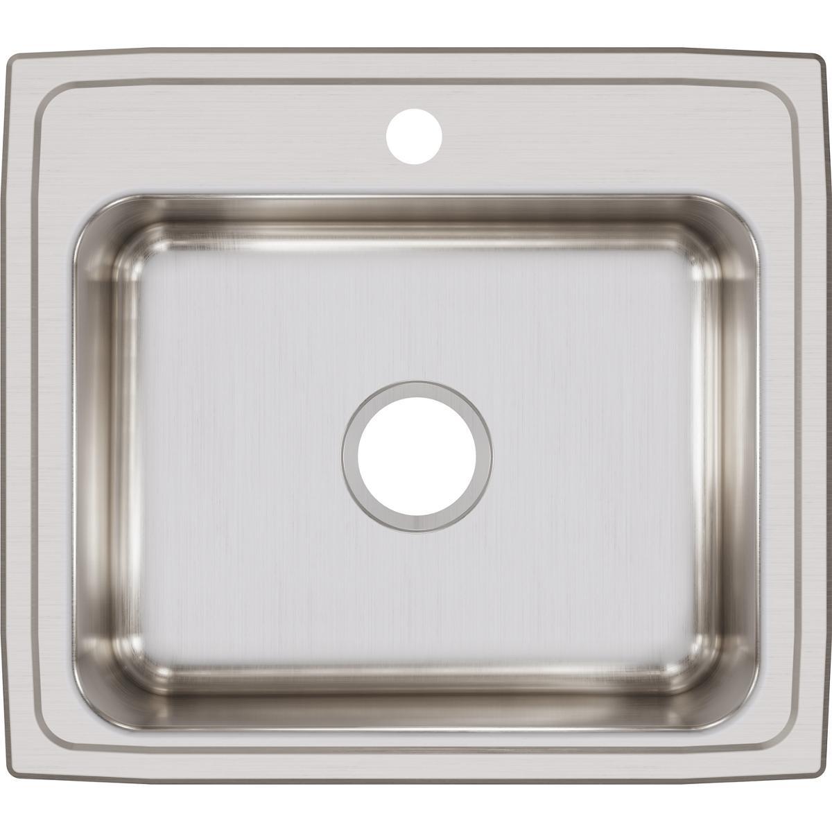 Elkay Lustertone Classic Stainless Steel 22" x 19-1/2" x 7-5/8", Single Bowl Drop-in Sink-DirectSinks