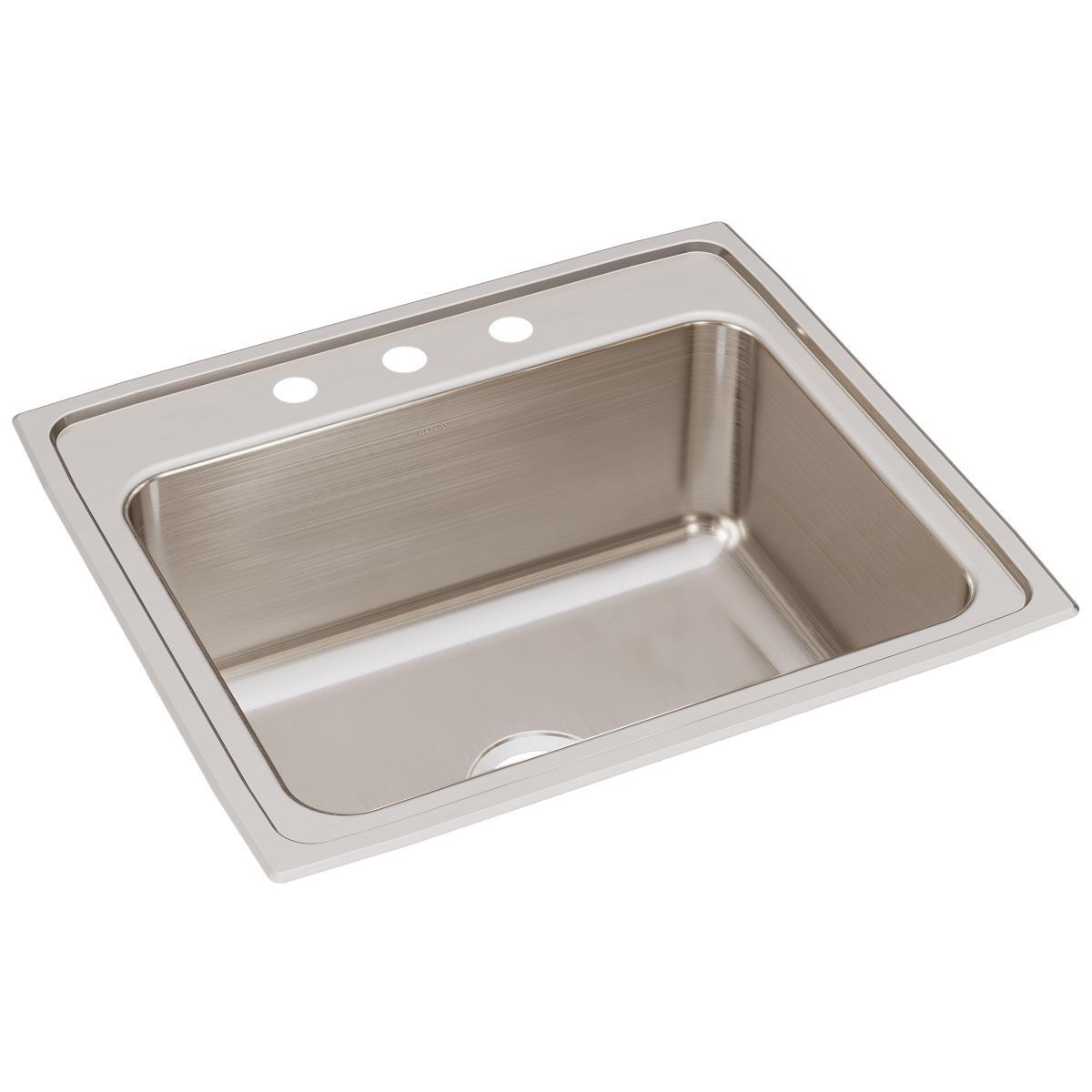 Elkay Lustertone Classic Stainless Steel 25" x 22" x 10-3/8", Single Bowl Drop-in Sink-DirectSinks