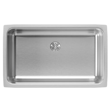 Elkay Lustertone Classic Stainless Steel 30-1/2" x 18-1/2" x 7-1/2", Single Bowl Undermount Sink with Perfect Drain-DirectSinks