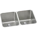 Elkay Lustertone Classic Stainless Steel 31-1/4" x 20" x 9-7/8", Double Bowl Undermount Sink with Perfect Drain-DirectSinks