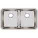 Elkay Lustertone Classic Stainless Steel 32-1/16" x 18-1/2" x 8", Equal Double Bowl Undermount Sink with Aqua Divide-DirectSinks