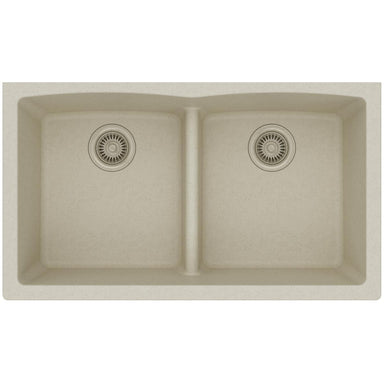 Elkay Quartz Classic 33" x 19" x 10", Equal Double Bowl Undermount Sink with Aqua Divide-DirectSinks