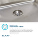 ELUH211810 Elkay Lustertone Classic Stainless Steel 23-5/8" x 21-1/4" x 10", Single Bowl Undermount Sink