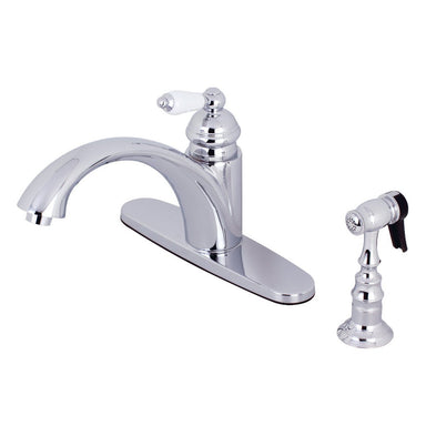 Kingston Brass KS6571PLBS Single-Handle Kitchen Faucet in Polished Chrome-DirectSinks