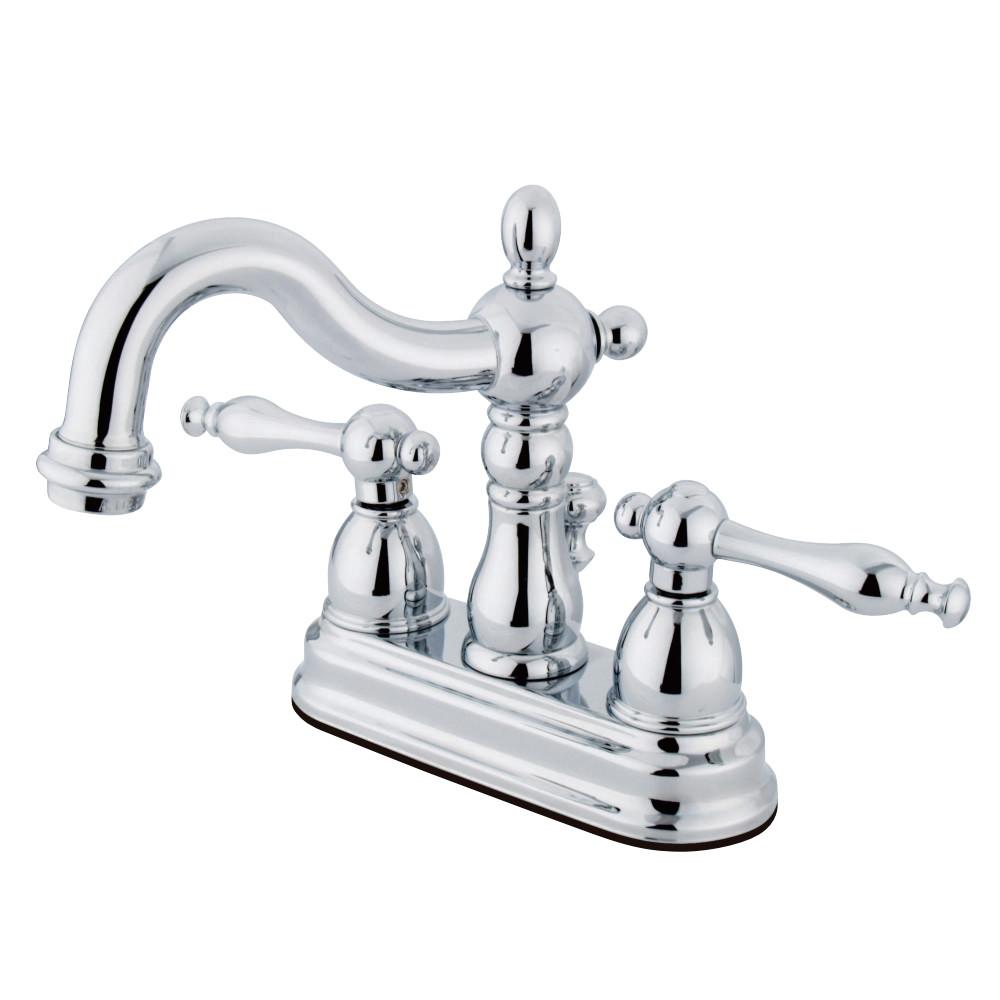 Kingston Brass Heritage Deck Mount 2-Handle 4-Inch Centerset Bathroom Faucet