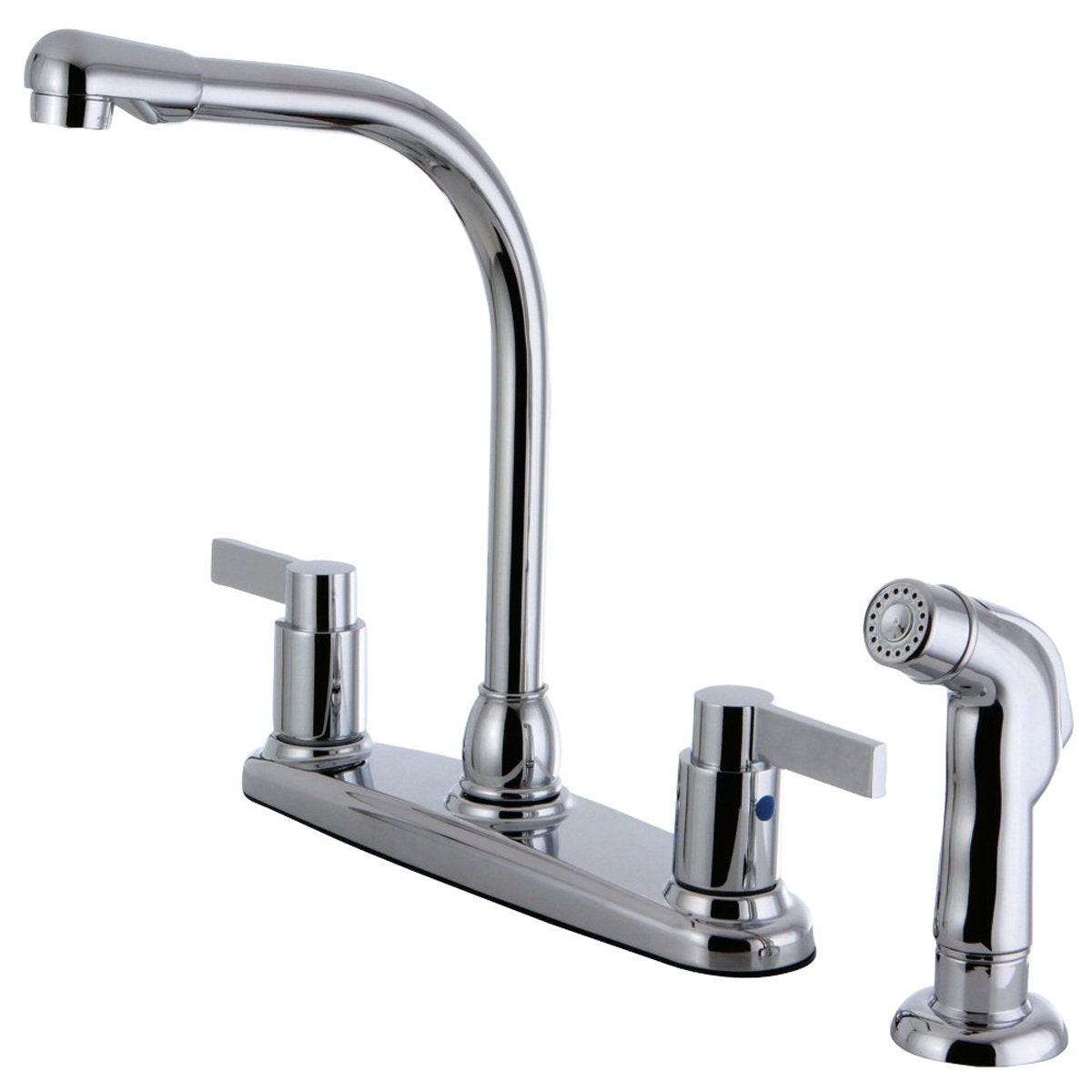 Kingston Brass NuvoFusion 8" Center High-Arch Kitchen Faucet