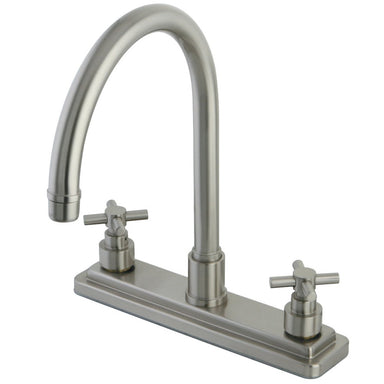 Kingston Brass Cross-Handle 8-Inch Centerset Kitchen Faucet-DirectSinks