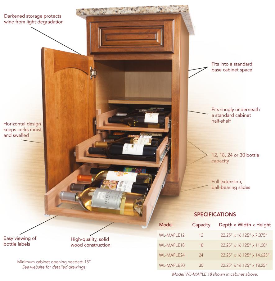 Wine Logic In-Cabinet 12 Bottle Wine Storage-DirectSinks