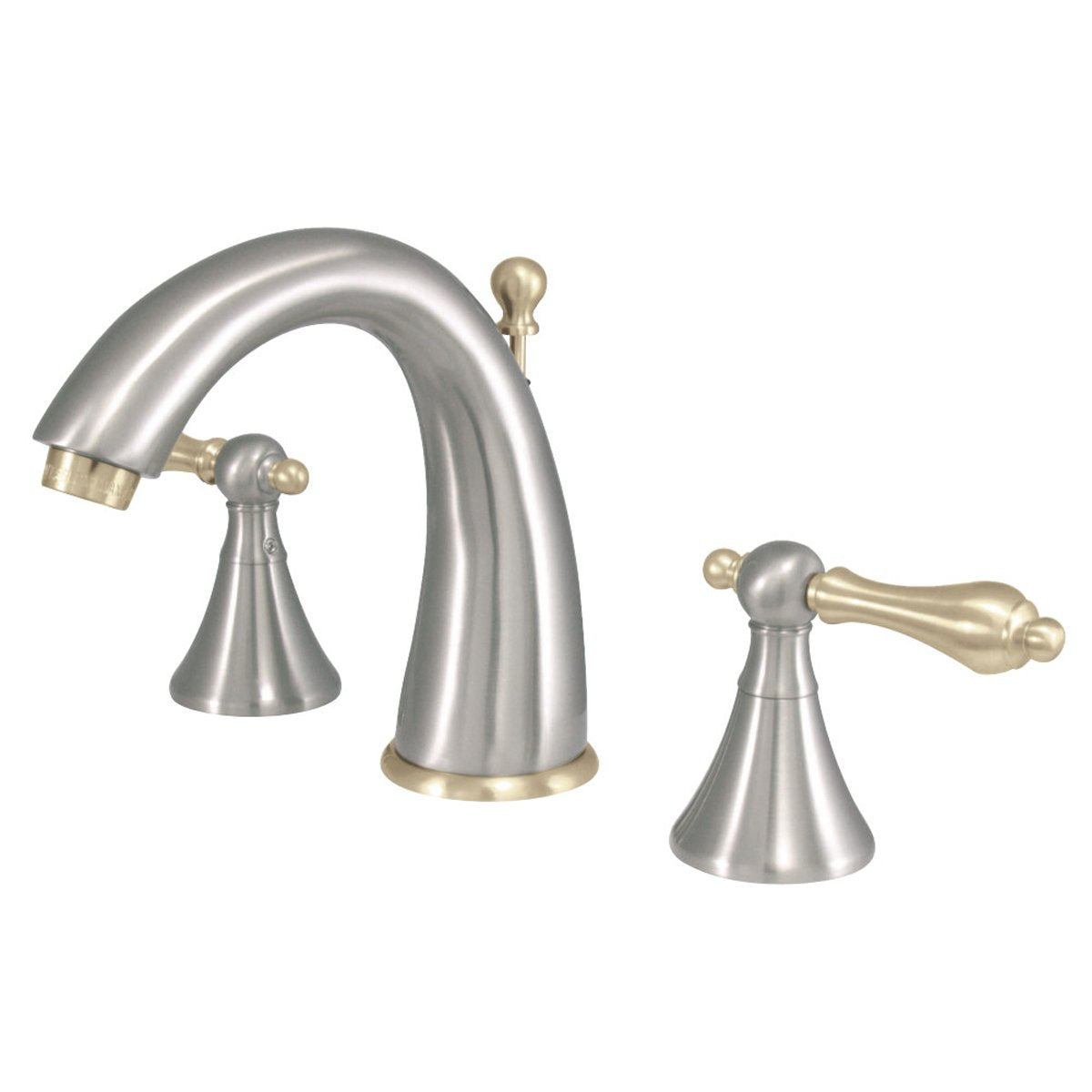 Kingston Brass Naples 8-Inch Widespread Bathroom Faucet with Brass Pop-Up