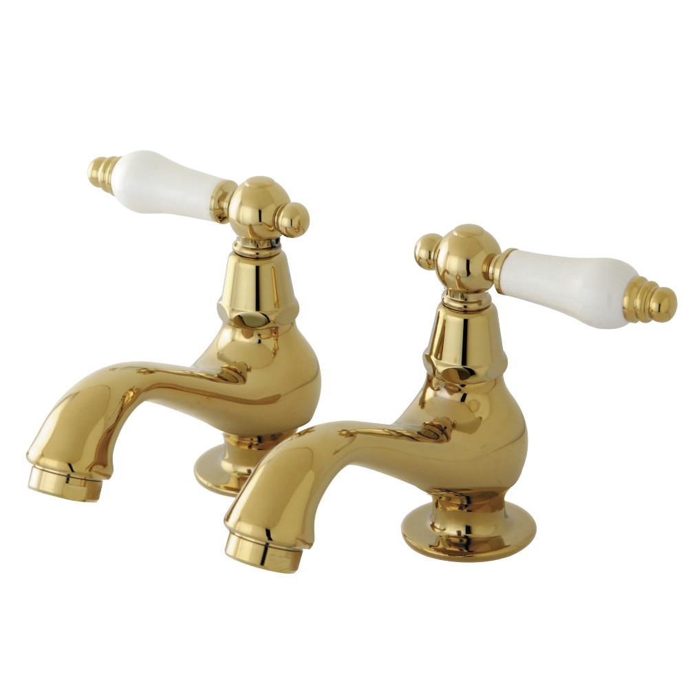 Kingston Brass Heritage Basin Tap Faucet with Porcelain Lever Handle