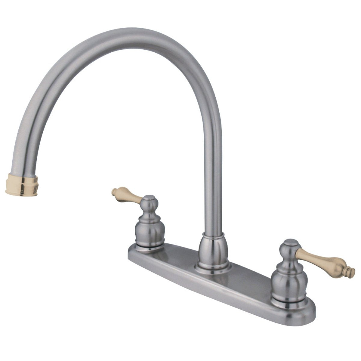 Kingston Brass Twin-Handle 8-Inch Centerset Kitchen Faucet