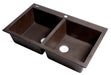 Alfi Brand 34" Drop-In Double Bowl Granite Composite Kitchen Sink-DirectSinks