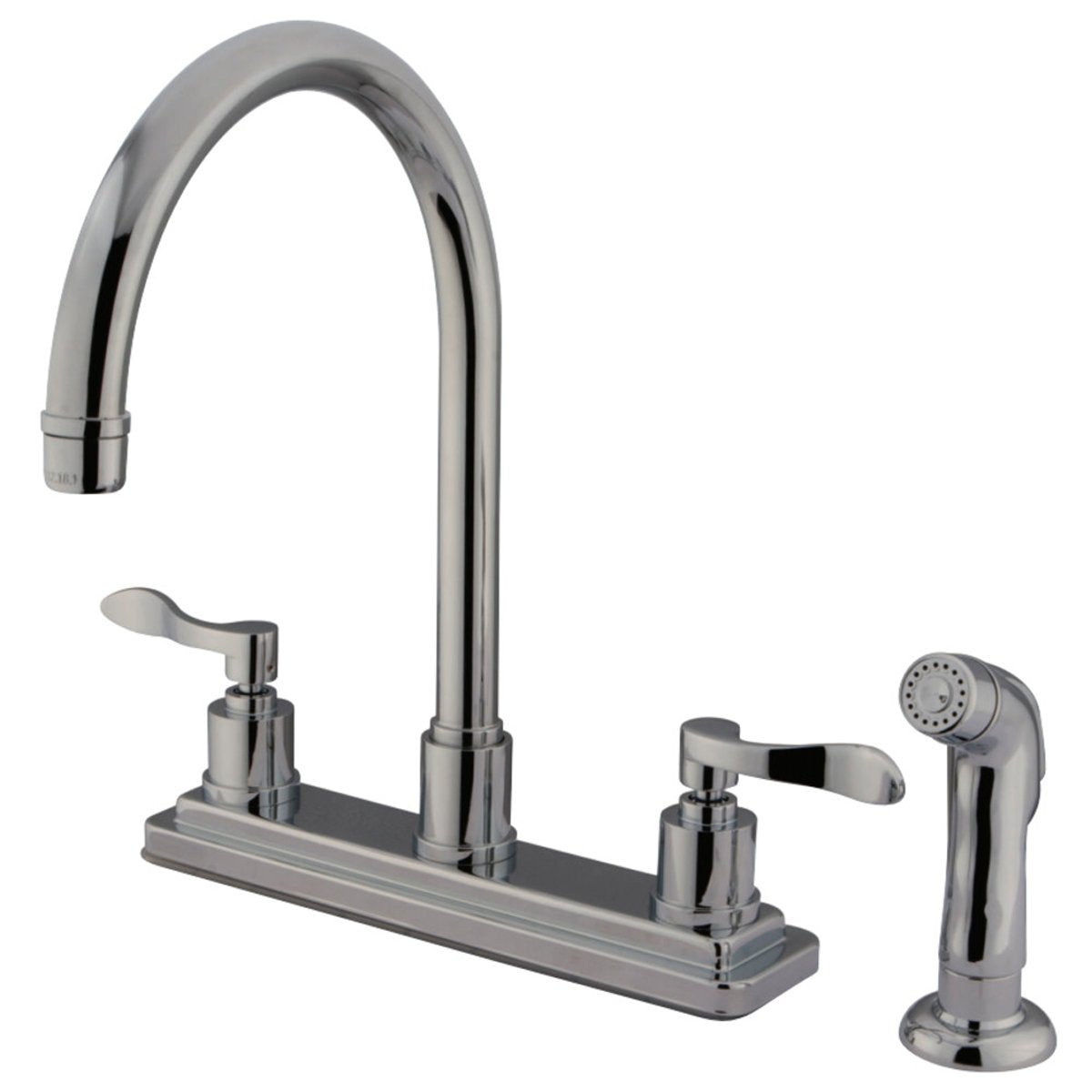 Kingston Brass 8" Centerset 4-Hole Kitchen Faucet-DirectSinks