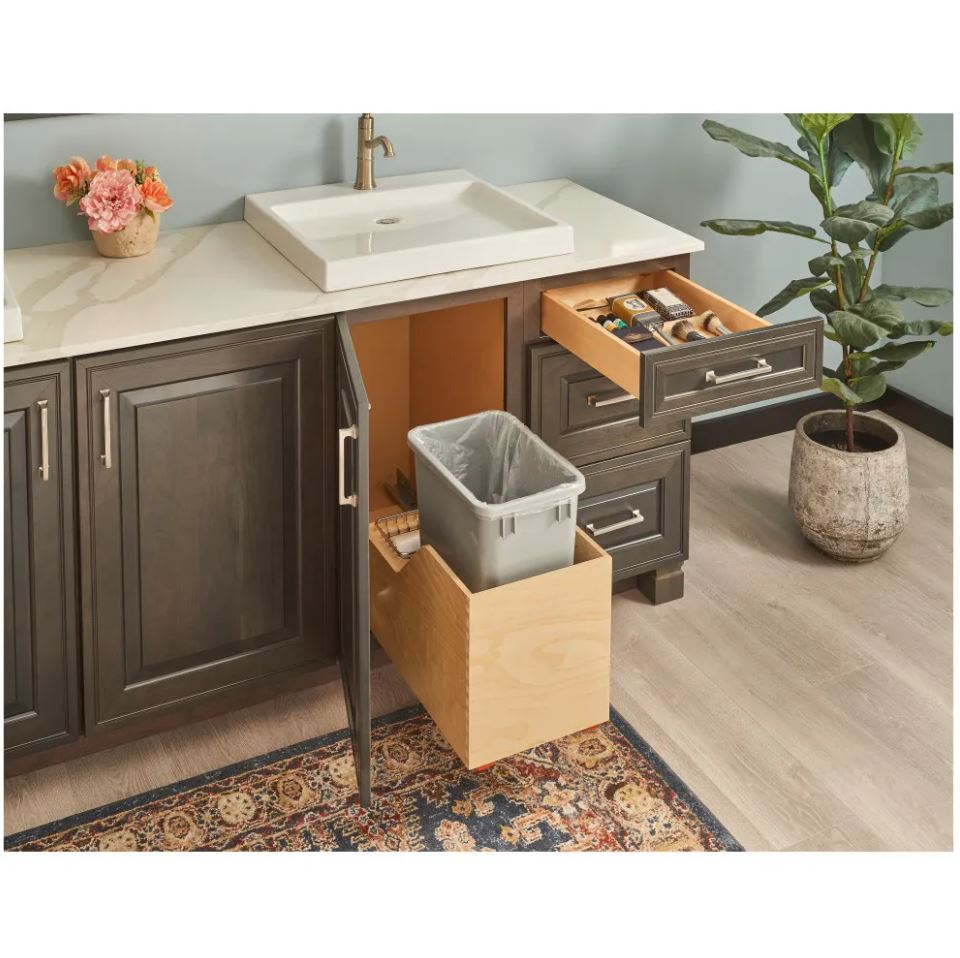 Hardware Resources Preassembled 35 Quart Double Pullout Waste