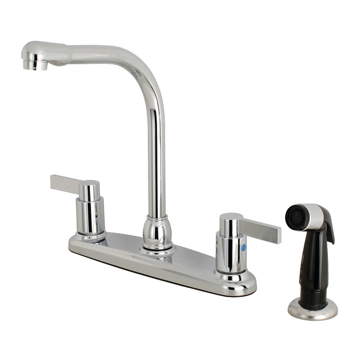 Kingston Brass FB751NDL 8-Inch Center High-Arch Kitchen Faucet in Polished Chrome