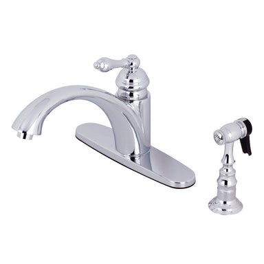 Kingston Brass KS6571ALBS Single-Handle Kitchen Faucet in Polished Chrome-DirectSinks