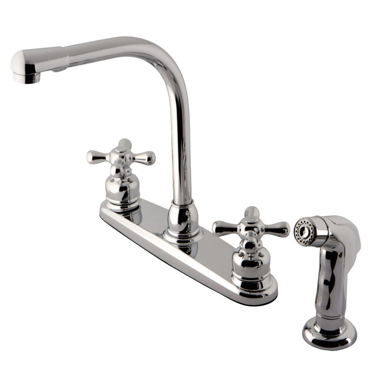 Kingston Brass Victorian Deck Mount Centerset 4-Hole Kitchen Faucet-DirectSinks