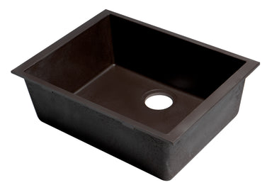 Alfi Brand Chocolate 24" Undermount Single Bowl Granite Composite Kitchen Sink-DirectSinks