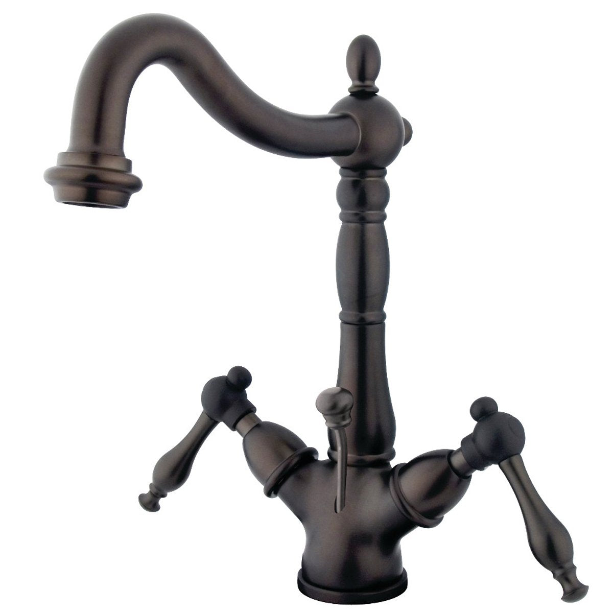 Kingston Brass Naples 4-Inch Centerset Deck Mount Bathroom Faucet