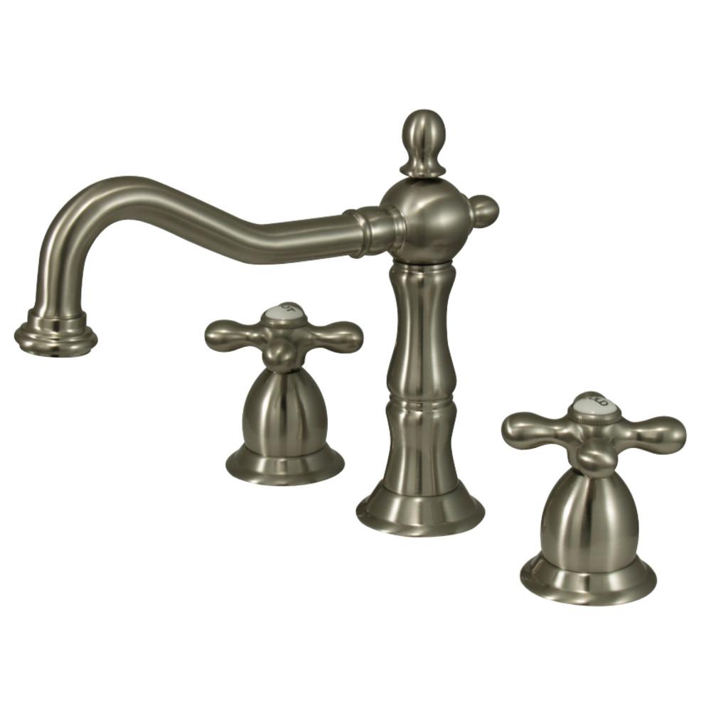 Kingston Brass Heritage Cross-Handle 8-Inch Widespread Bathroom Faucet