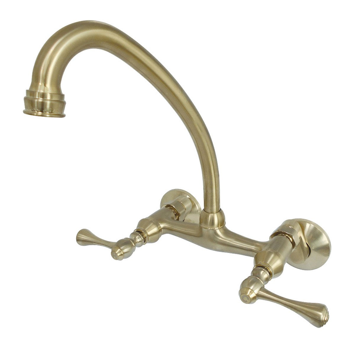 Kingston Brass Kingston Wall Mount 6-Inch Adjustable Center Kitchen Faucet