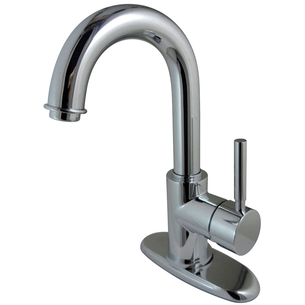 Kingston Brass Concord Single Handle 4" Centerset Lavatory Faucet with Push-Up and Optional Deck Plate