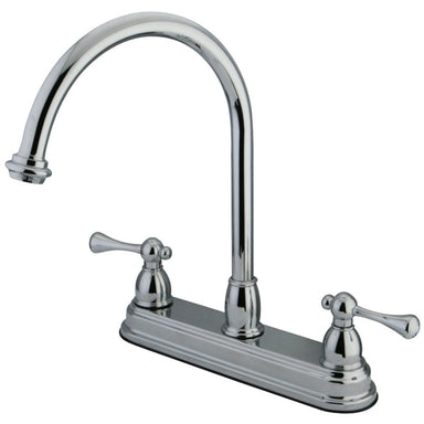 Kingston Brass Deck Mount 8" Centerset Kitchen Faucet-DirectSinks