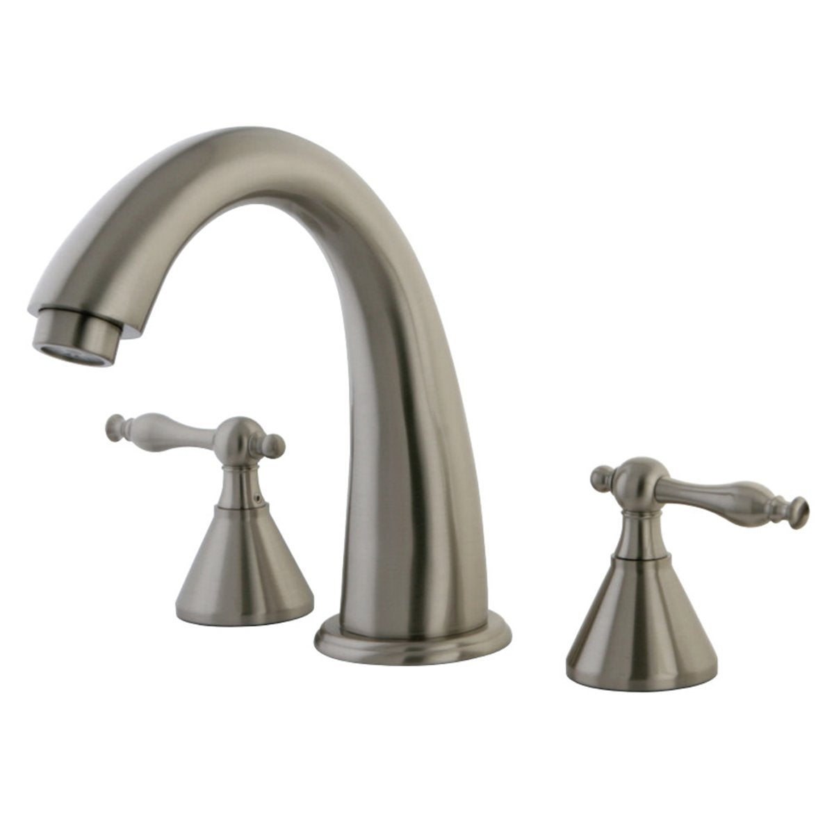 Kingston Brass Naples Roman Tub Filler with Metal Lever Handle