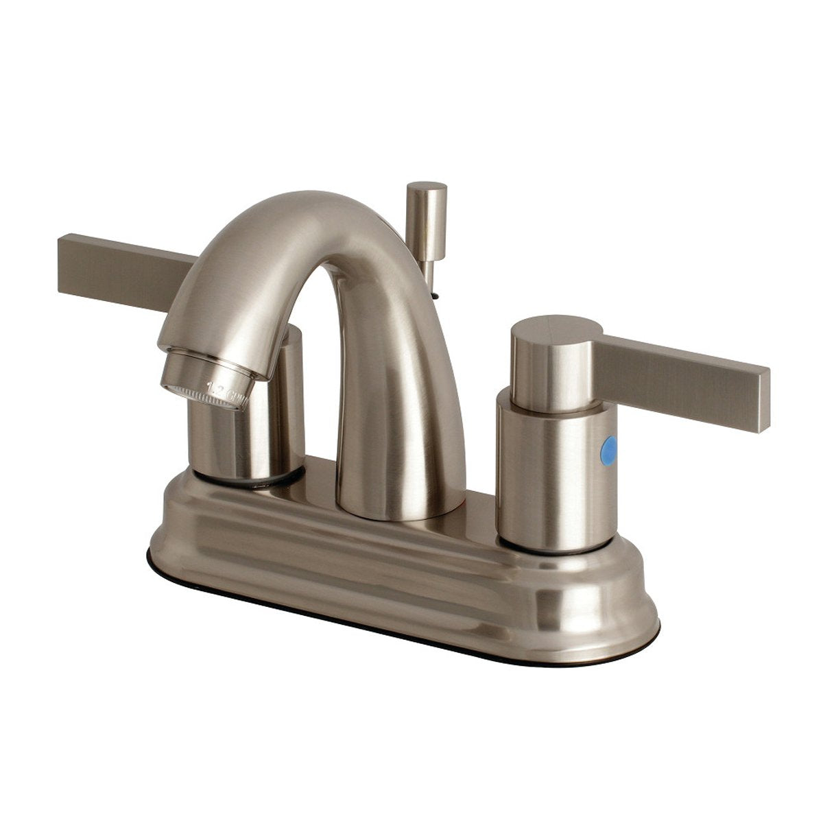 Kingston Brass NuvoFusion Deck Mount 4-Inch Centerset Bathroom Faucet
