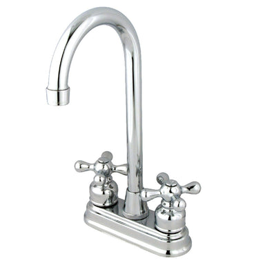 Kingston Brass Twin Handles 4" Centerset Bar Faucet-DirectSinks