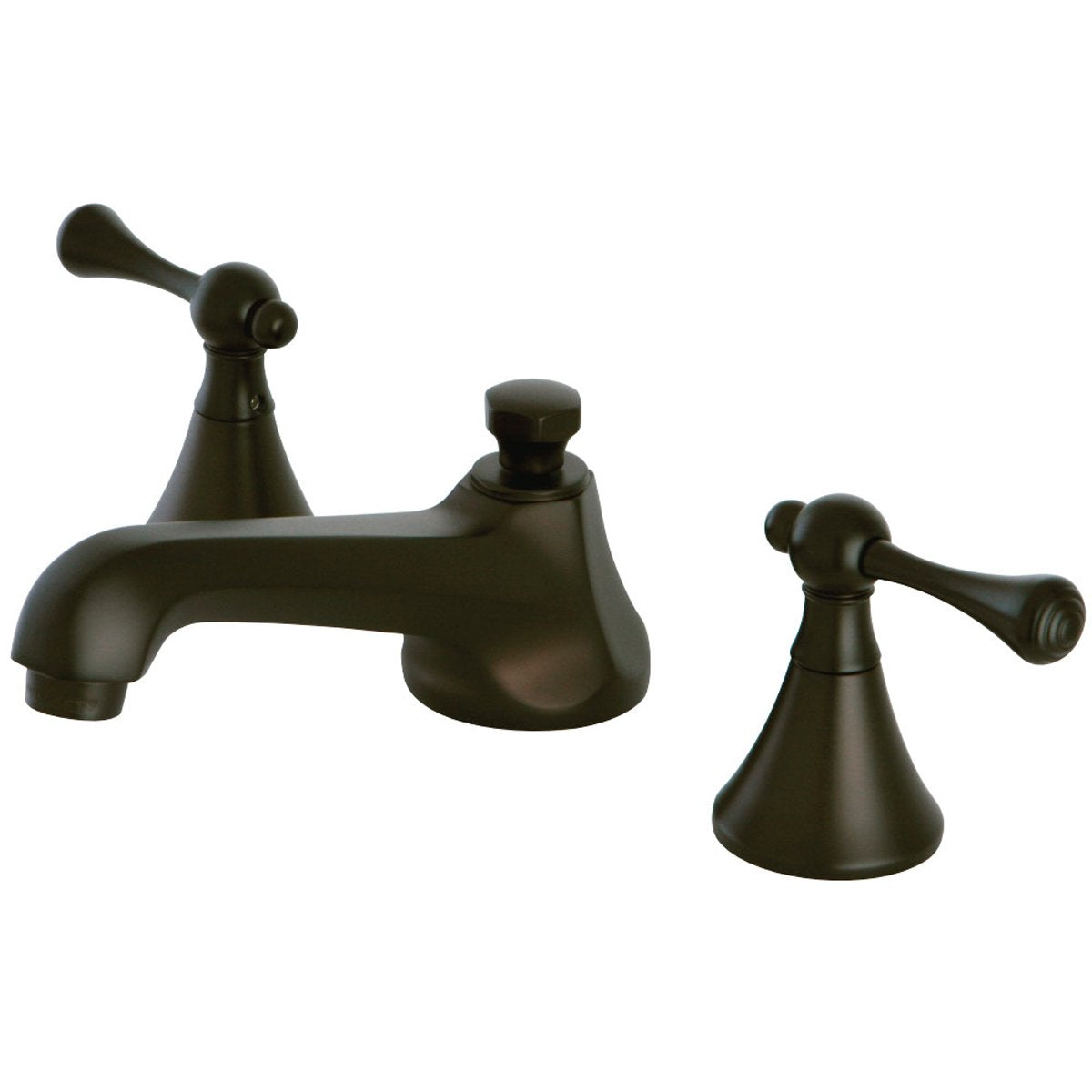 Kingston Brass 3-Hole 8-Inch Widespread Bathroom Faucet with Brass Pop-Up-DirectSinks