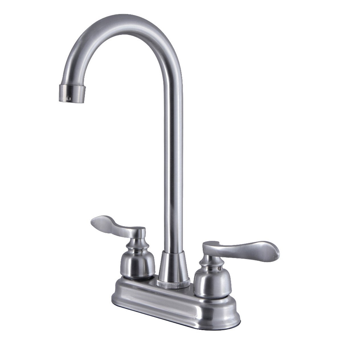 Kingston Brass NuWave French 4-Inch Centerset High-Arch Bar Faucet