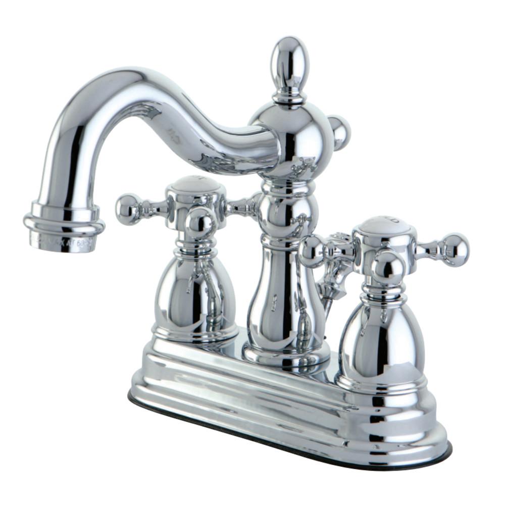 Kingston Brass Heritage Deck Mount 3-Hole 4-Inch Centerset Bathroom Faucet