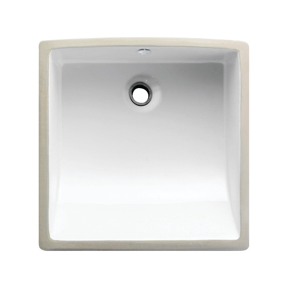Kingston Brass Cove China Undermount Bathroom Sink with Overflow Hole