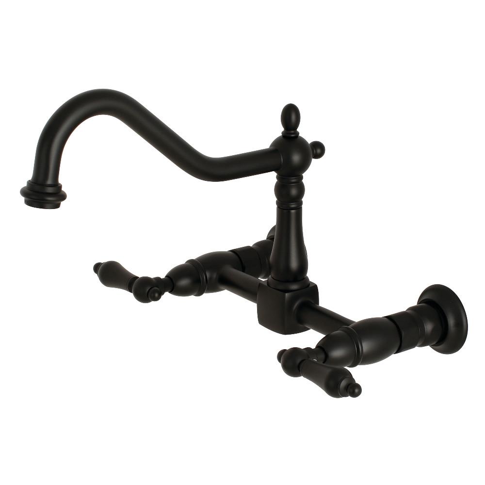 Kingston Brass Heritage 8-Inch Wall Mount Kitchen Faucet
