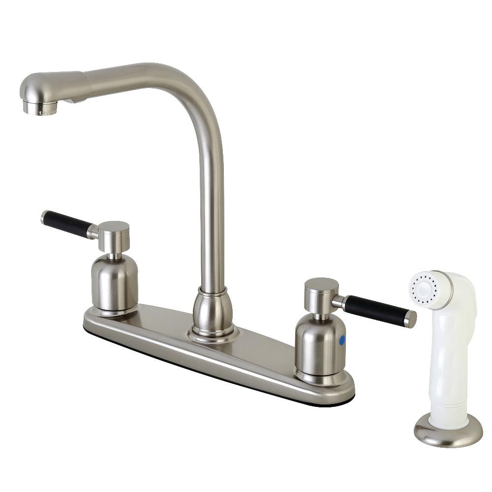 Kingston Brass FB718DKL Centerset Kitchen Faucet in Brushed Nickel