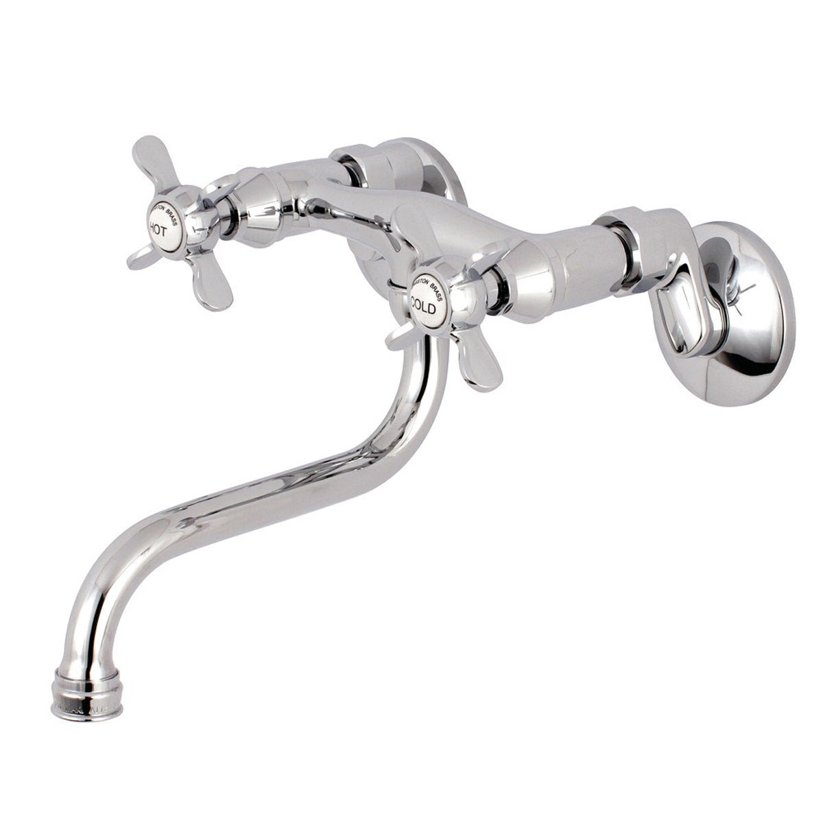 Kingston Brass Essex 2-Hole Adjustable Center Wall Mount Bathroom Faucet