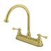 Kingston Brass Deck Mount 8" Centerset Kitchen Faucet-DirectSinks
